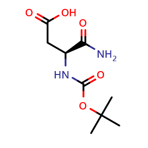 Chemical structure of Boc-Asp-NH2 , CAS 74244-17-0, AChemBlock AD289044