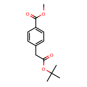 Chemical structure of Methyl 4-[2-(tert-Butoxy)-2-oxoethyl]benzoate , CAS 219320-15-7, AChemBlock AD289061