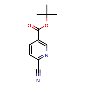 Chemical structure of tert-Butyl 6-cyanonicotinate , CAS 453565-50-9, AChemBlock AD289065