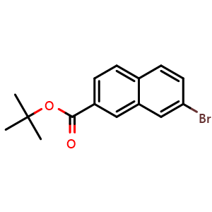 Chemical structure of tert-Butyl 7-bromo-2-naphthoate , CAS 2978694-78-7, AChemBlock AD289066