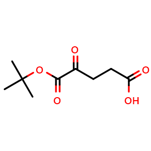 Chemical structure of 5-(tert-Butoxy)-4,5-dioxopentanoic acid , CAS 108050-21-1, AChemBlock AD289077