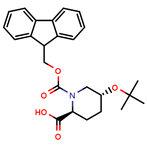 Chemical structure of N-Fmoc-(2S,5R)-5-tert-butoxypipecolicacid , CAS 3020708-11-3, AChemBlock AD289080