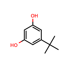 Chemical structure of 5-tert-butylbenzene-1,3-diol , CAS 3790-90-7, AChemBlock AD289102