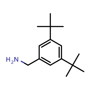 Chemical structure of (3,5-Di-tert-butylphenyl)methanamine , CAS 139693-30-4, AChemBlock AD289104