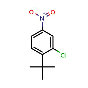 Chemical structure of 1-(tert-Butyl)-2-chloro-4-nitrobenzene , CAS 52756-38-4, AChemBlock AD289114