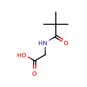 Chemical structure of N-Pivaloylglycine , CAS 23891-96-5, AChemBlock AD289121