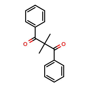 Chemical structure of 2,2-Dimethyl-1,3-diphenylpropane-1,3-dione , CAS 41169-42-0, AChemBlock AD289136