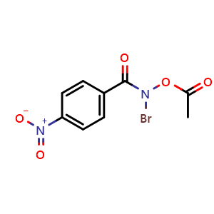 Chemical structure of N-Acetoxy-N-bromo-4-nitrobenzamide , CAS 2991507-63-0, AChemBlock AD289150