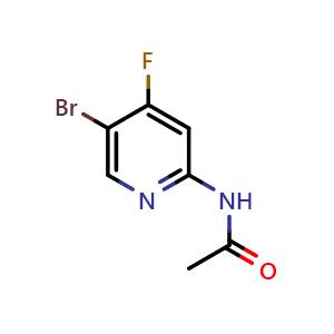 Chemical structure of N-(5-Bromo-4-fluoropyridin-2-yl)acetamide , CAS 2292109-65-8, AChemBlock AD289158