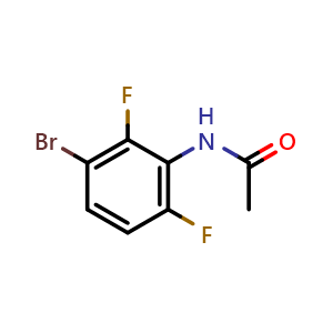 Chemical structure of N-(3-bromo-2,6-difluorophenyl)acetamide , CAS 1383745-09-2, AChemBlock AD289163