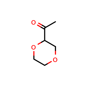 Chemical structure of 1-(1,4-Dioxan-2-yl)ethanone , CAS 15957-23-0, AChemBlock AD289175