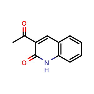 Chemical structure of 3-Acetylquinolin-2(1H)-one , CAS 50290-20-5, AChemBlock AD289178