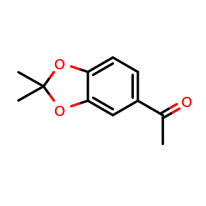Chemical structure of 1-(2,2-dimethylbenzo[d][1,3]dioxol-5-yl)ethan-1-one , CAS 6860-95-3, AChemBlock AD289180