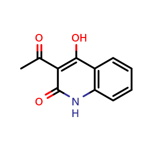Chemical structure of 3-Acetyl-4-hydroxy-2-quinolone , CAS 26138-64-7, AChemBlock AD289190