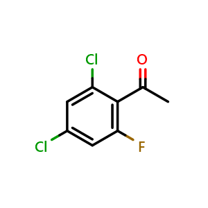 Chemical structure of 1-(2,4-Dichloro-6-fluorophenyl)ethan-1-one , CAS 936645-56-6, AChemBlock AD289197