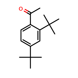 Chemical structure of 1-(2,4-di-tert-Butylphenyl)ethan-1-one , CAS 1144-40-7, AChemBlock AD289198