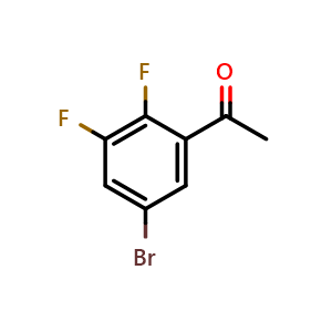 Chemical structure of 1-(5-bromo-2,3-difluorophenyl)ethan-1-one , CAS 1600511-63-4, AChemBlock AD289200
