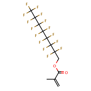 Chemical structure of 1H,1H-Perfluorooctyl methacrylate , CAS 3934-23-4, AChemBlock AD289208