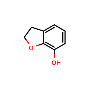 Chemical structure of 2,3-Dihydrobenzofuran-7-ol , CAS 879093-09-1, AChemBlock AD289236