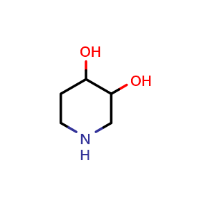 Chemical structure of piperidine-3,4-diol , CAS 37088-07-6, AChemBlock AD289260