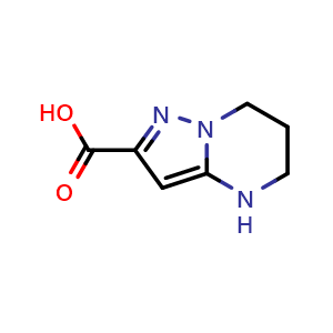 Chemical structure of 4,5,6,7-Tetrahydropyrazolo[1,5-a]pyrimidine-2-carboxylic Acid , CAS 1498993-51-3, AChemBlock AD289261