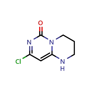 Chemical structure of 8-Chloro-3,4-dihydro-1H-pyrimido[1,6-a]pyrimidin-6(2H)-one , CAS 1420367-14-1, AChemBlock AD289262