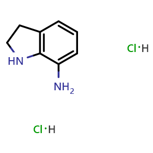 Chemical structure of indolin-7-amine dihydrochloride , CAS 2759-13-9, AChemBlock AD289263