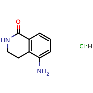 Chemical structure of 5-amino-3,4-dihydroisoquinolin-1(2H)-one hydrochloride , CAS 129075-52-1, AChemBlock AD289270
