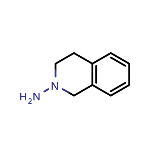 Chemical structure of 1,2,3,4-tetrahydroisoquinolin-2-amine , CAS 4836-98-0, AChemBlock AD289291