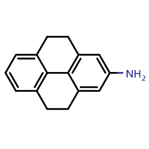Chemical structure of 4,5,9,10-Tetrahydropyren-2-amine , CAS 101283-00-5, AChemBlock AD289346