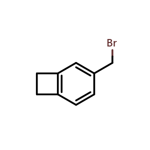 Chemical structure of 3-(Bromomethyl)bicyclo[4.2.0]octa-1(6),2,4-triene , CAS 250337-98-5, AChemBlock AD289349