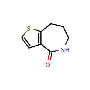 Chemical structure of 5,6,7,8-Tetrahydro-4H-thieno[3,2-c]azepin-4-one , CAS 4751-59-1, AChemBlock AD289355