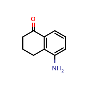 Chemical structure of 5-Amino-3,4-dihydro-1(2H)-naphthalenone , CAS 41823-28-3, AChemBlock AD289356