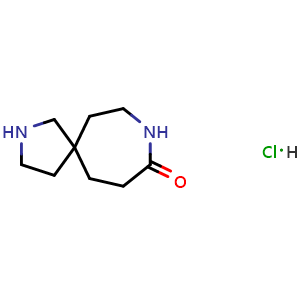 Chemical structure of 2,9-diazaspiro[4.6]undecan-8-one hydrochloride , CAS 2923845-57-0, AChemBlock AD289363