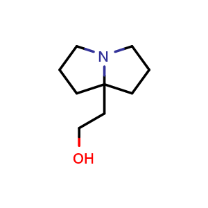 Chemical structure of 2-(Hexahydro-1H-pyrrolizin-7a-yl)ethanol , CAS 78449-77-1, AChemBlock AD289365