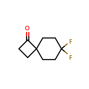 Chemical structure of 7,7-Difluorospiro[3.5]nonan-1-one , CAS 2551117-04-3, AChemBlock AD289374