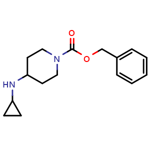 Chemical structure of Benzyl 4-(cyclopropylamino)piperidine-1-carboxylate , CAS 1281247-71-9, AChemBlock AD289407