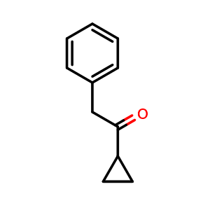 Chemical structure of 1-Cyclopropyl-2-phenylethan-1-one , CAS 14113-94-1, AChemBlock AD289432