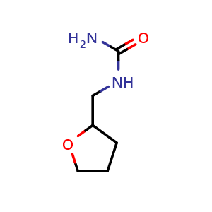Chemical structure of [(oxolan-2-yl)methyl]urea , CAS 38336-10-6, AChemBlock AD289443