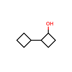 Chemical structure of [1,1'-Bi(cyclobutan)]-2-ol , CAS 2172228-09-8, AChemBlock AD289453