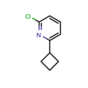Chemical structure of 2-chloro-6-cyclobutylpyridine , CAS 1369827-66-6, AChemBlock AD289455