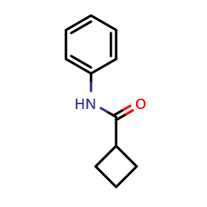 Chemical structure of N-Phenylcyclobutanecarboxamide , CAS 15907-95-6, AChemBlock AD289458