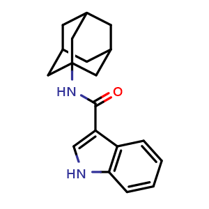 Chemical structure of N-(1-Adamantyl)-1H-indole-3-carboxamide , CAS 1370337-49-7, AChemBlock AD289492