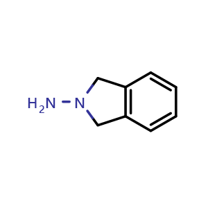 Chemical structure of isoindolin-2-amine , CAS 21507-95-9, AChemBlock AD289496