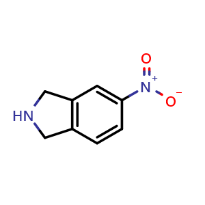 Chemical structure of 5-nitroisoindoline , CAS 46053-72-9, AChemBlock AD289500