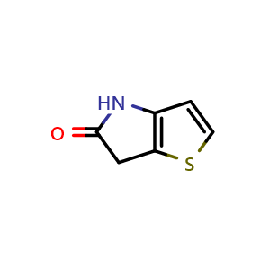 Chemical structure of 4,6-Dihydro-5H-thieno[3,2-b]pyrrol-5-one , CAS 14298-19-2, AChemBlock AD289502
