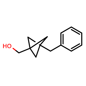 Chemical structure of (3-Benzylbicyclo[1.1.1]pentan-1-yl)methanol , CAS 2287281-93-8, AChemBlock AD289509