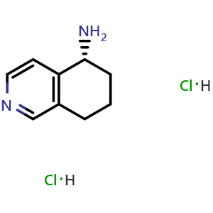 Chemical structure of (R)-5,6,7,8-Tetrahydroisoquinolin-5-amine dihydrochloride , CAS 3053070-21-3, AChemBlock AD289519