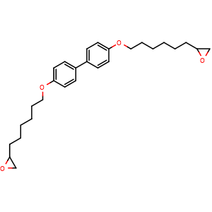 Chemical structure of 4,4'-Bis((6-(oxiran-2-yl)hexyl)oxy)-1,1'-biphenyl , CAS 149918-96-7, AChemBlock AD289533