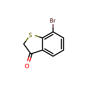 Chemical structure of 7-bromobenzothiophen-3-one , CAS 72002-05-2, AChemBlock AD289554
